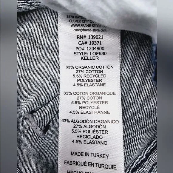 NWT FRAME Le One Flare High Rise Stretch Denim Jeans In Keller Blue Size 2 - Picture 3 of 11